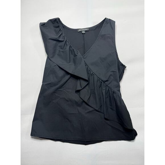 INC International Concepts Women's Black Ruffle Sleeves Top - Size M - Picture 1 of 4